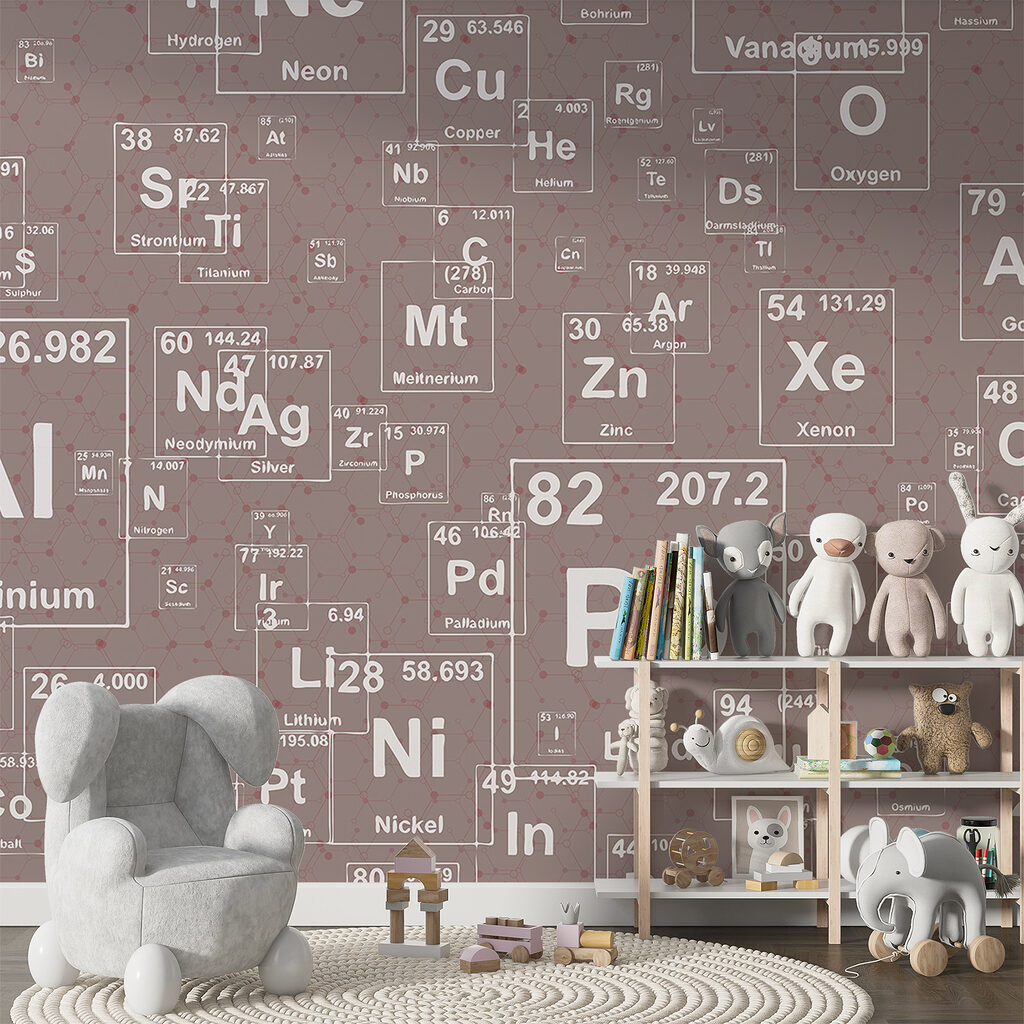 A pattern of white and black periodic table elements A pattern of white and black periodic table elements