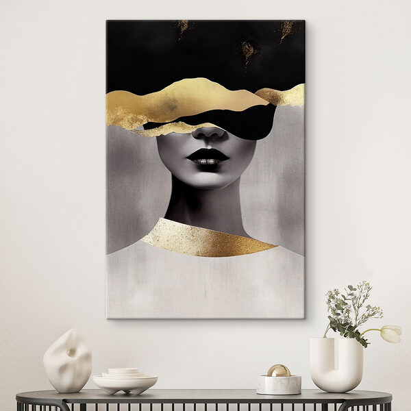 Mystical portrait with abstract highlights