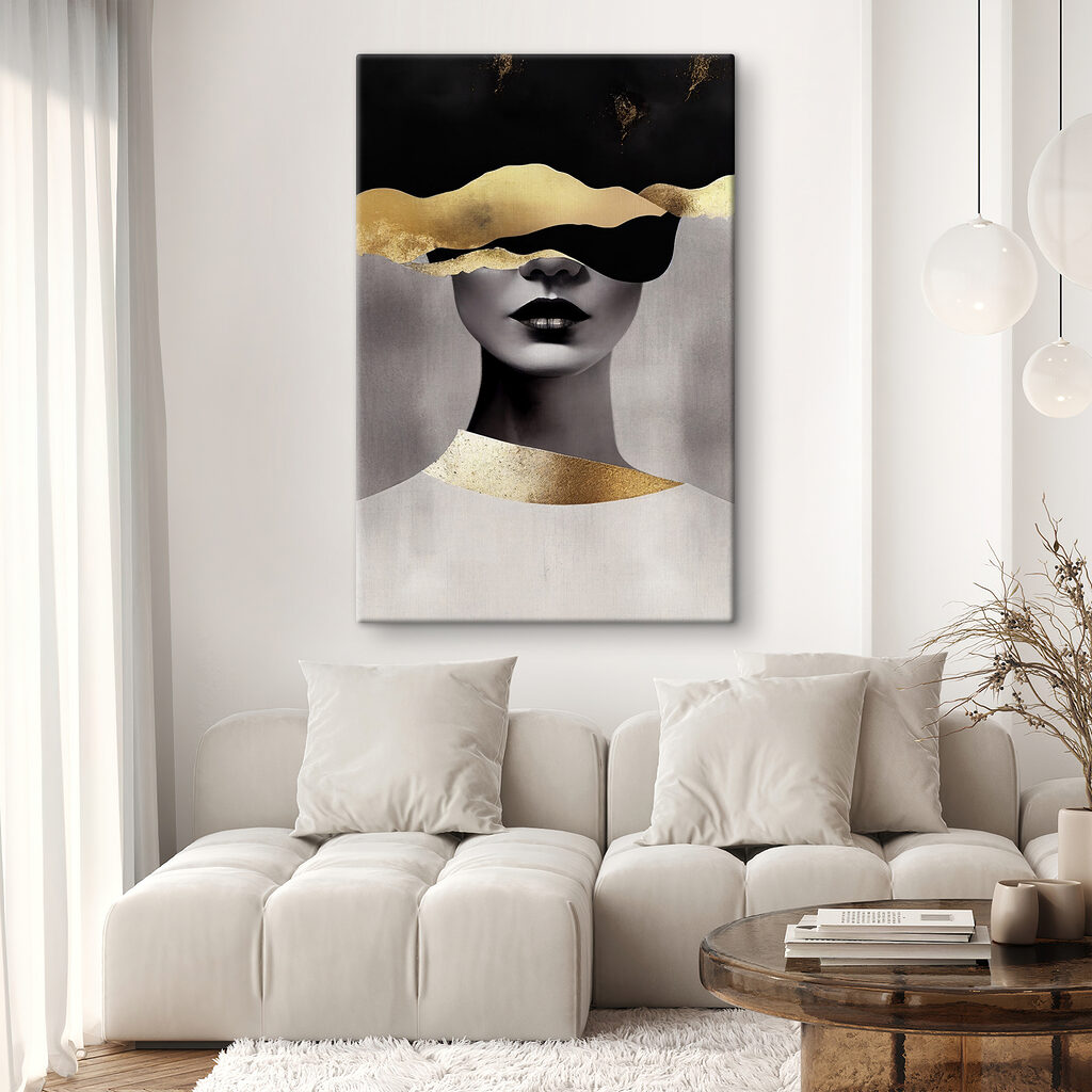 Mystical portrait with abstract highlights