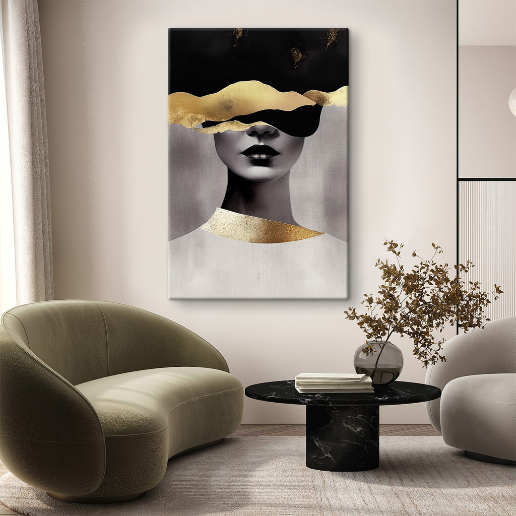 Mystical portrait with abstract highlights