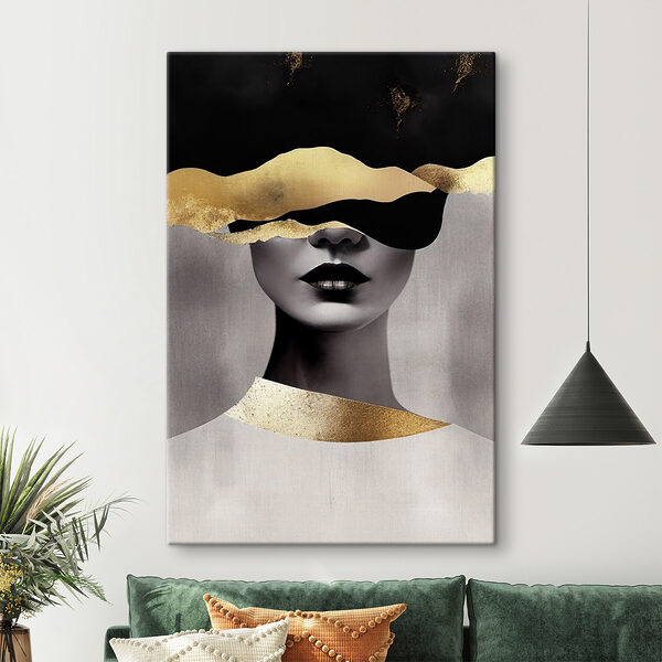 Mystical portrait with abstract highlights