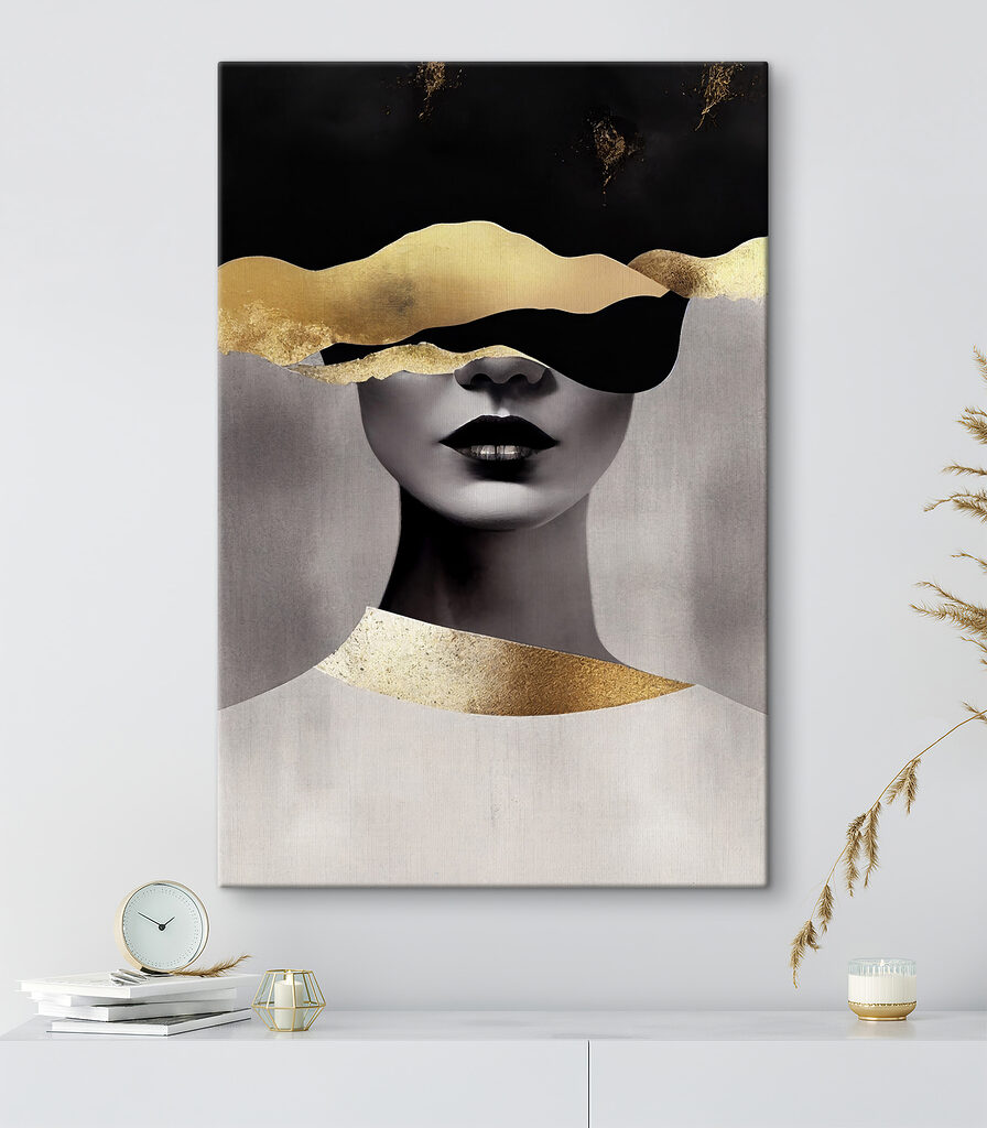Mystical portrait with abstract highlights