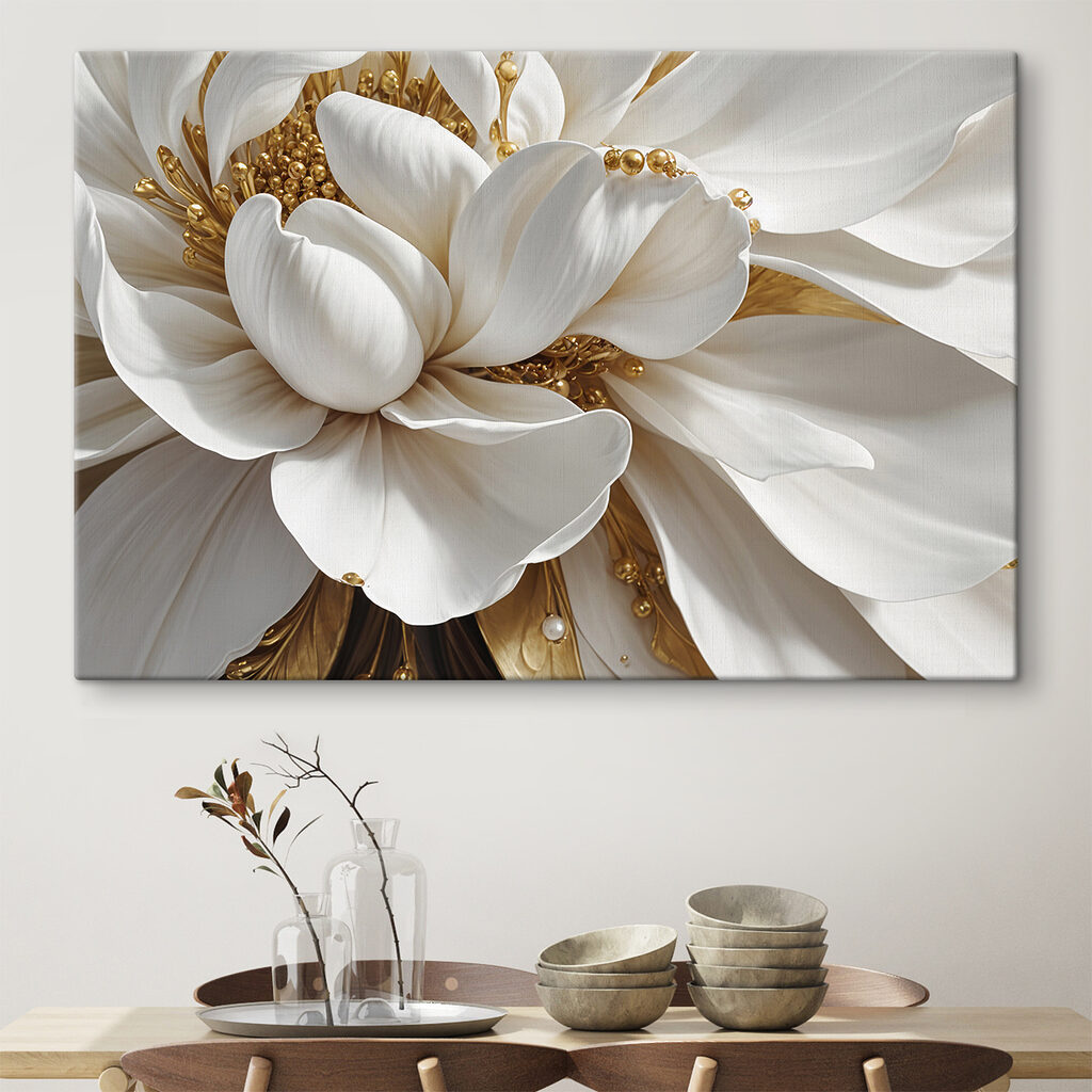Elegant white flower with subtle details