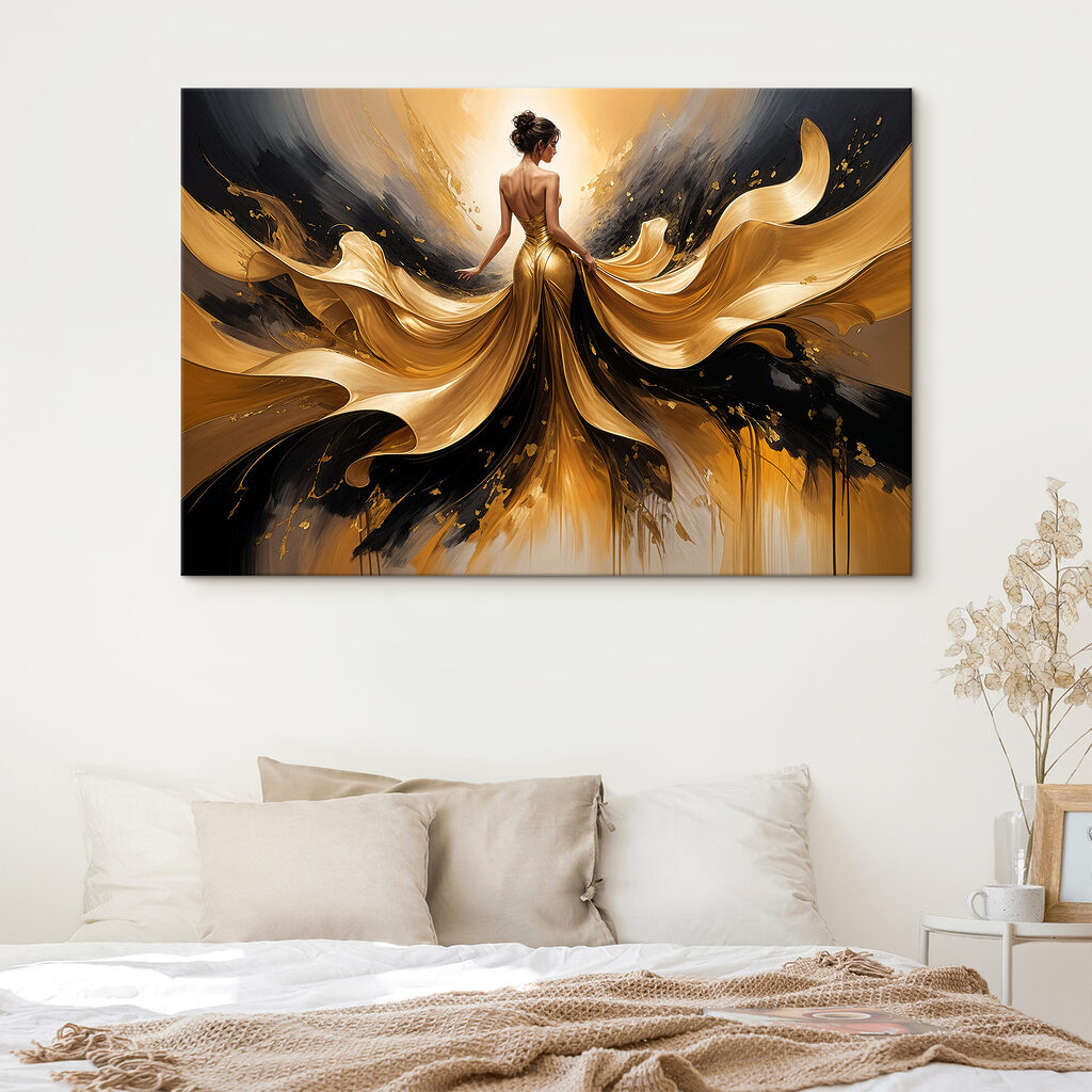 Elegant flow in dramatic hues