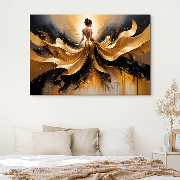 Elegant flow in dramatic hues