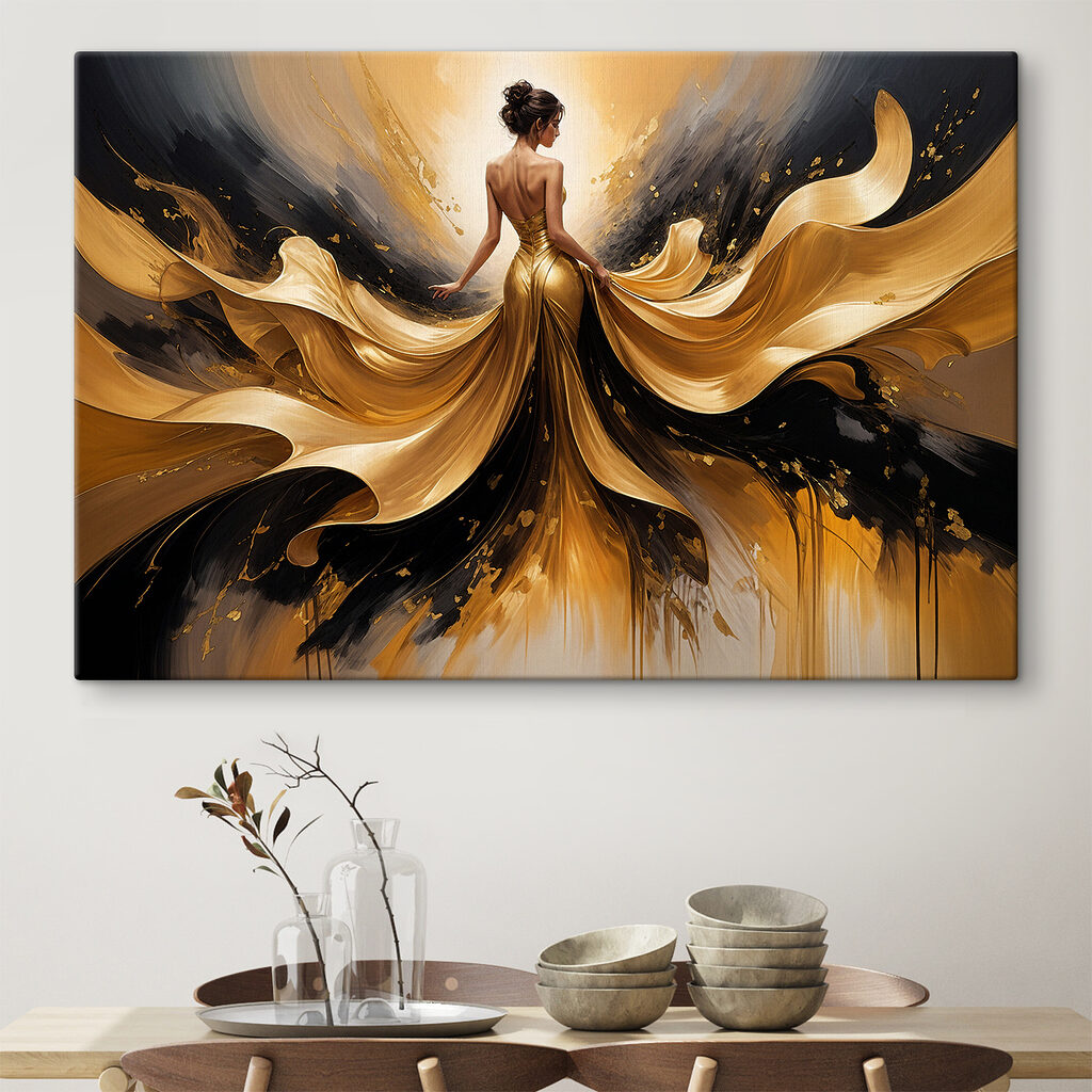 Elegant flow in dramatic hues