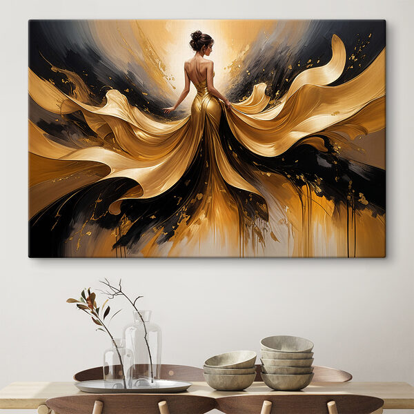 Elegant flow in dramatic hues