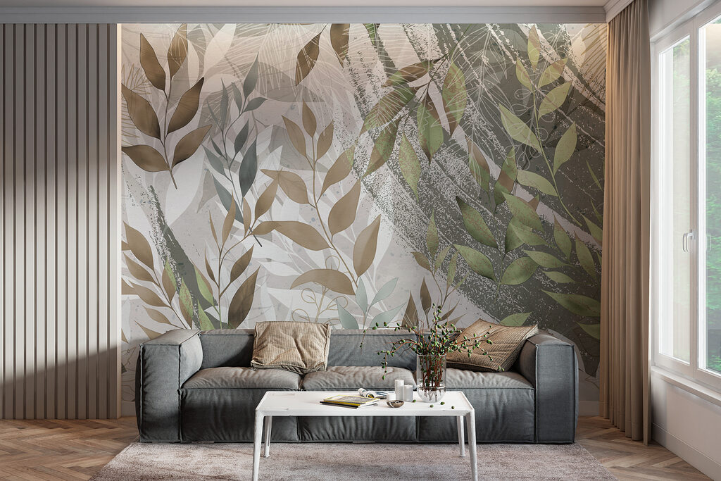 A close up of leaves