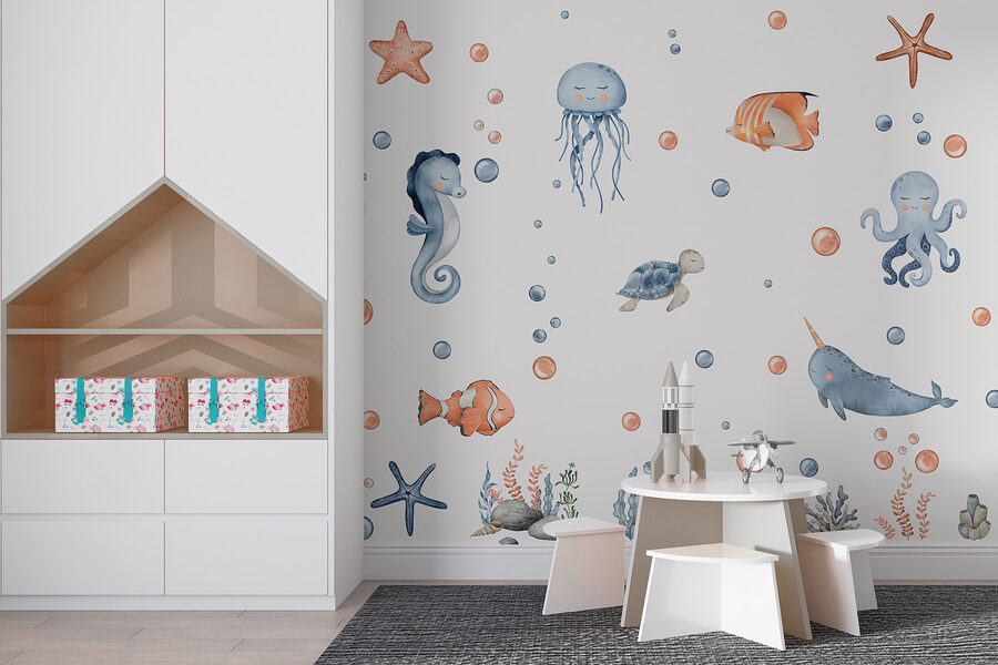 Een groep zeedieren