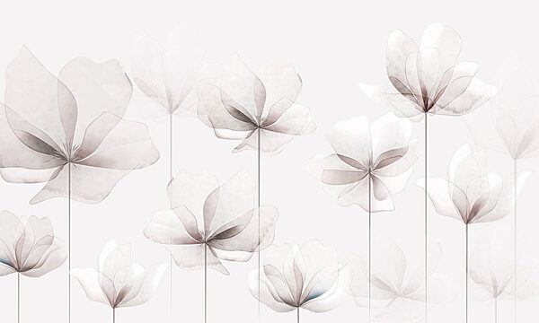 Een groep witte bloemen Een groep witte bloemen