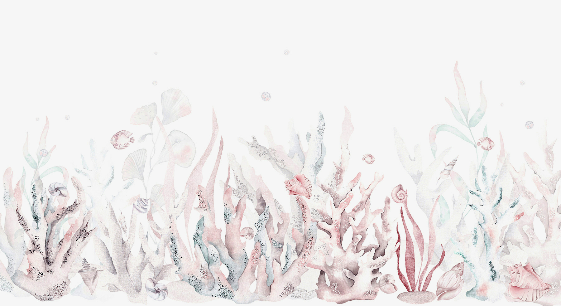 A watercolor of seaweed and seaweed