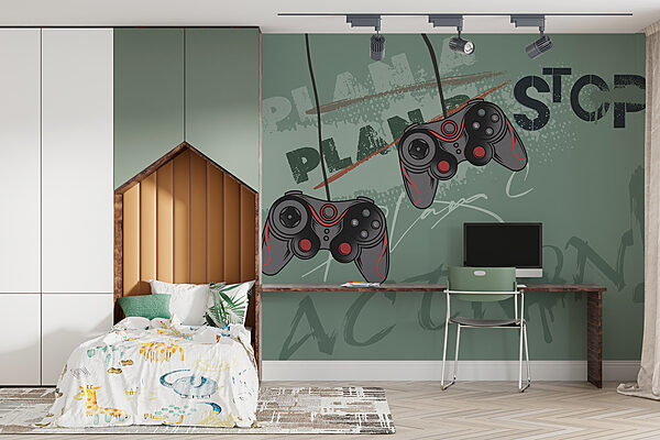 Een videogamecontroller van een touwtje Een videogamecontroller van een touwtje