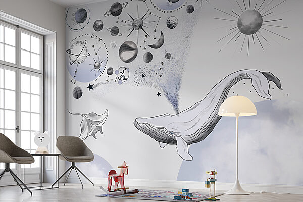 Een walvis en planeten Een walvis en planeten