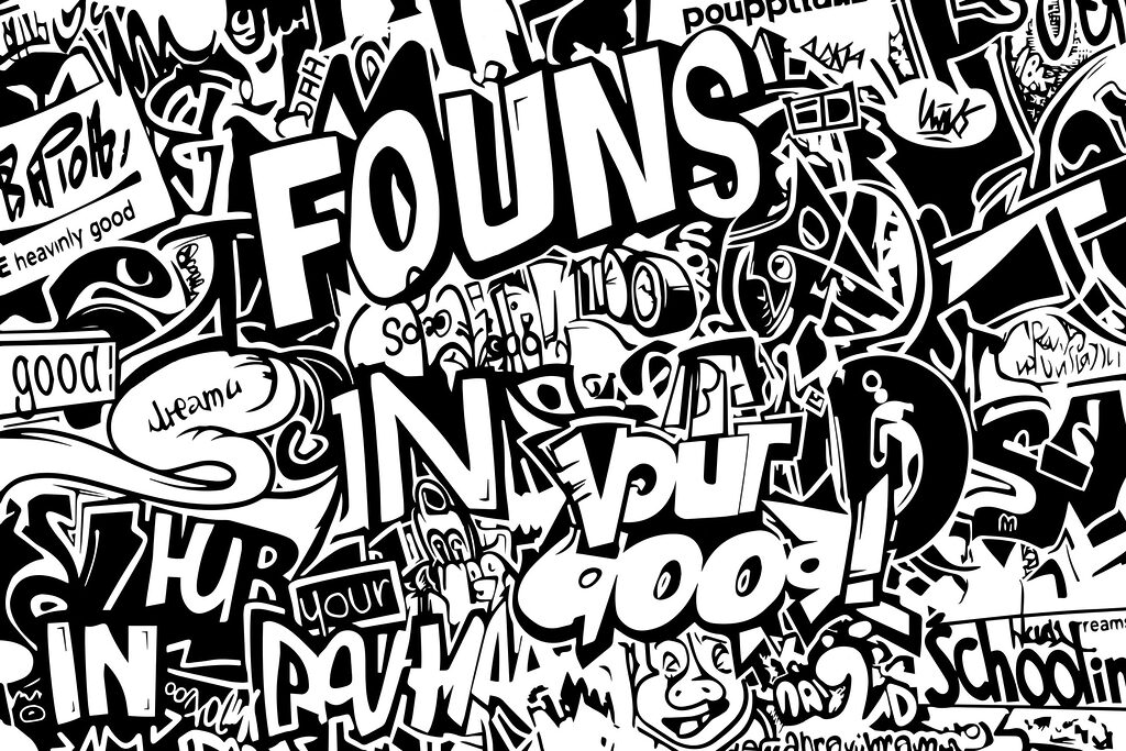 A black and white image of words A black and white image of words
