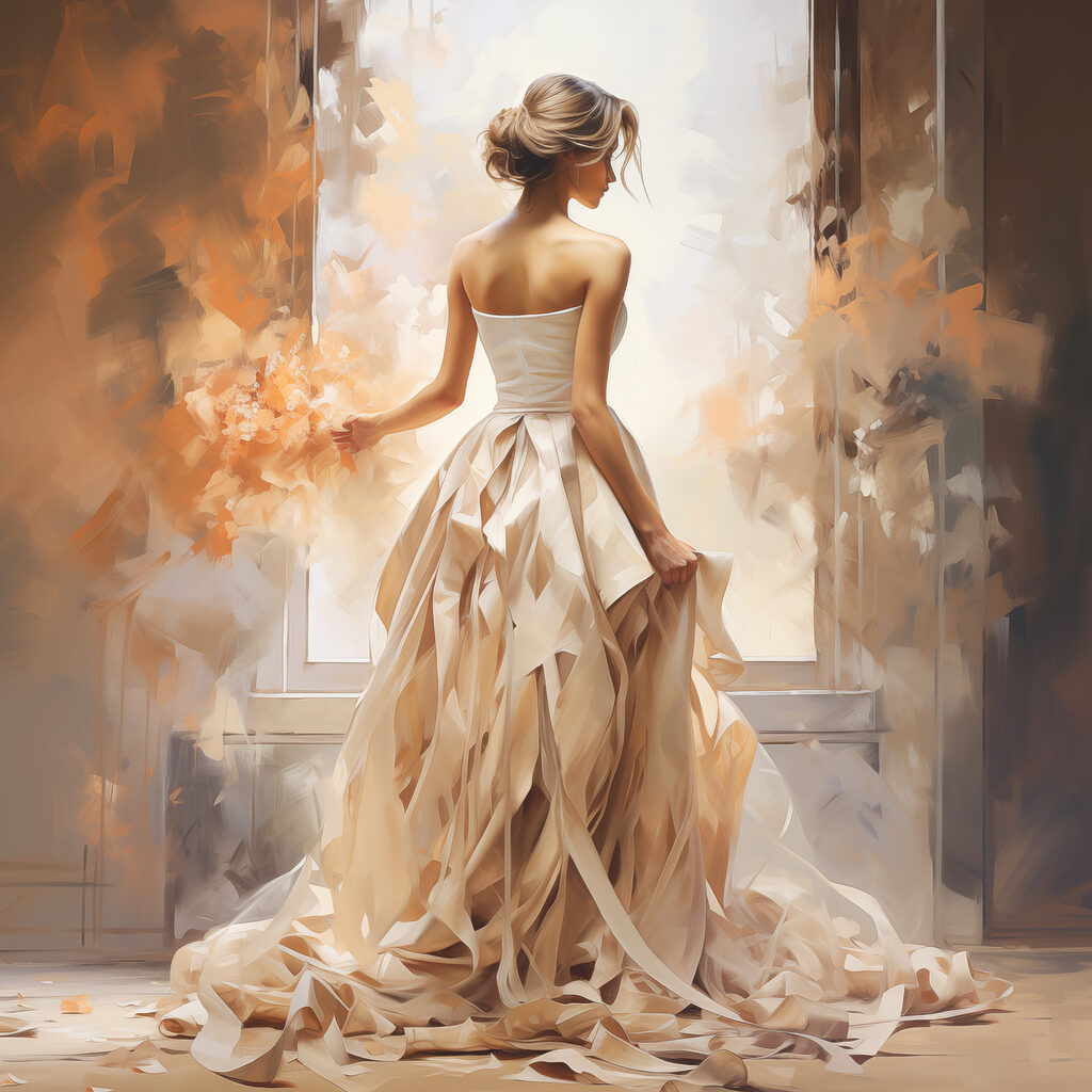 A woman in a dress A woman in a dress