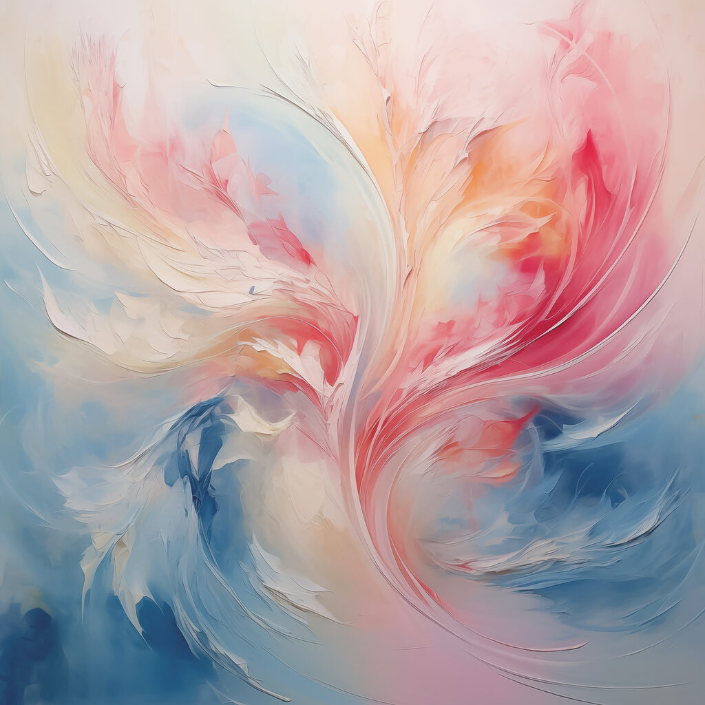 A colorful swirls of paint