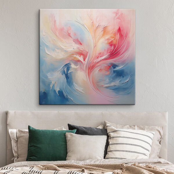 A colorful swirls of paint