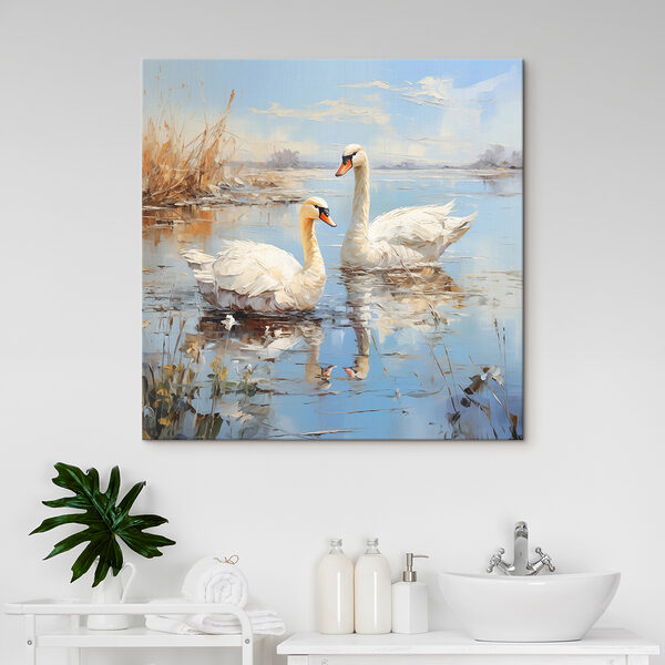 Two swans in a lake Two swans in a lake