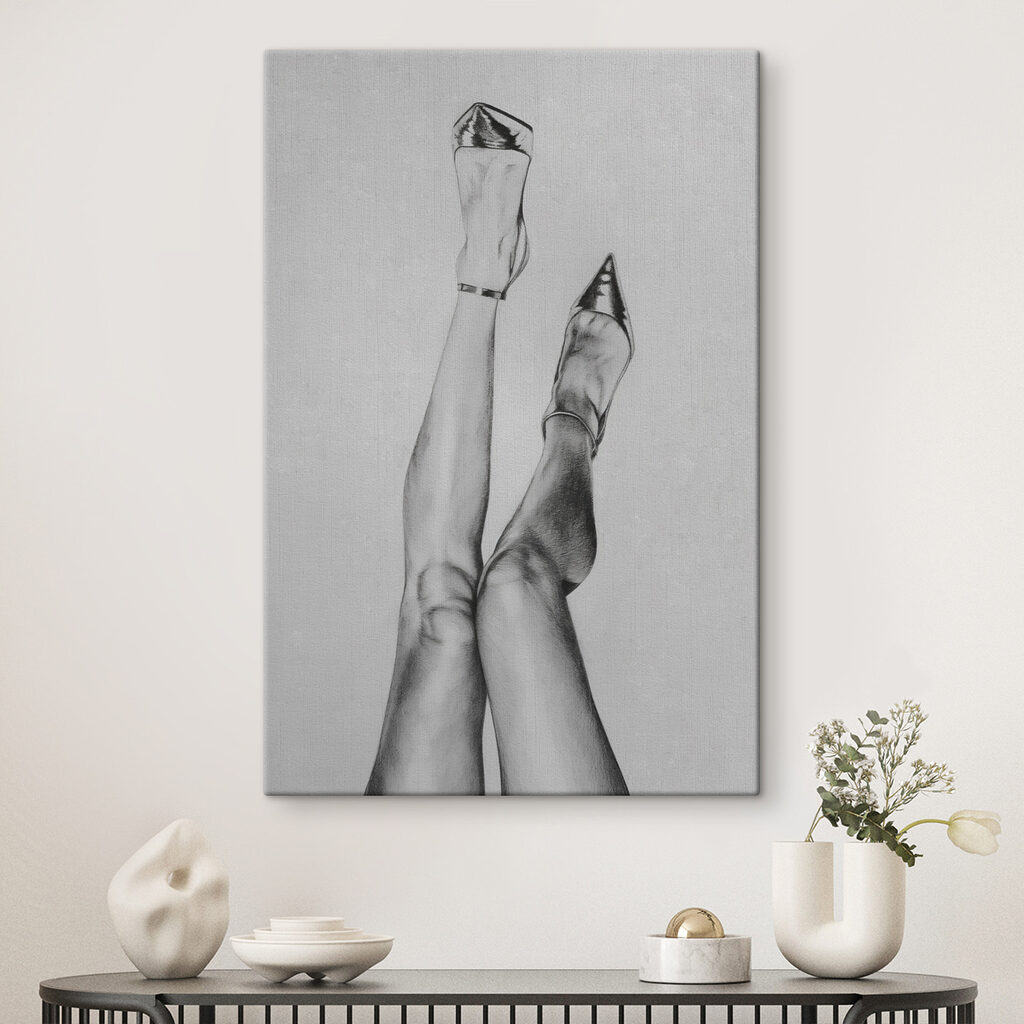 A drawing of a woman's legs A drawing of a woman's legs
