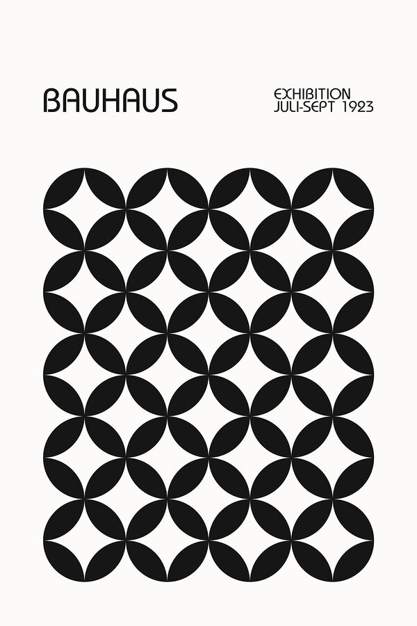 A black and white cover with a pattern of circles