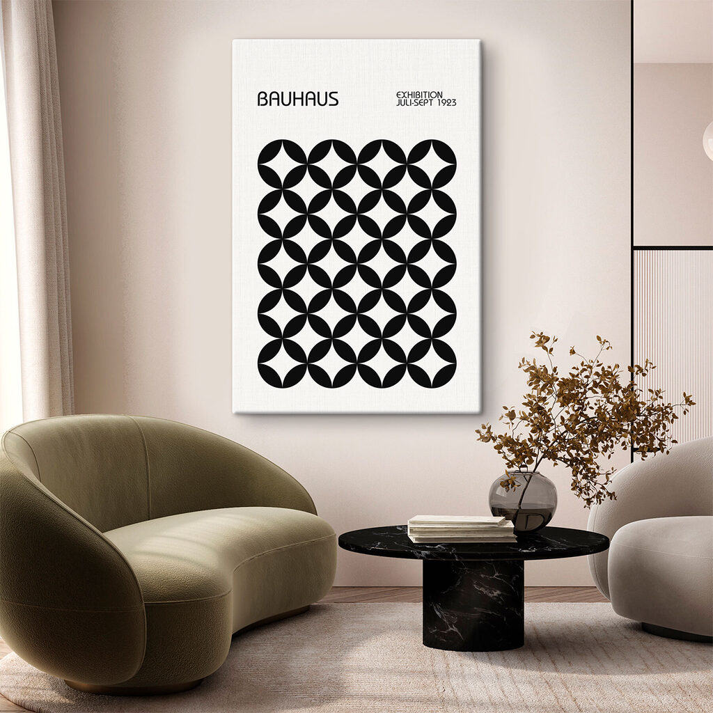 A black and white cover with a pattern of circles