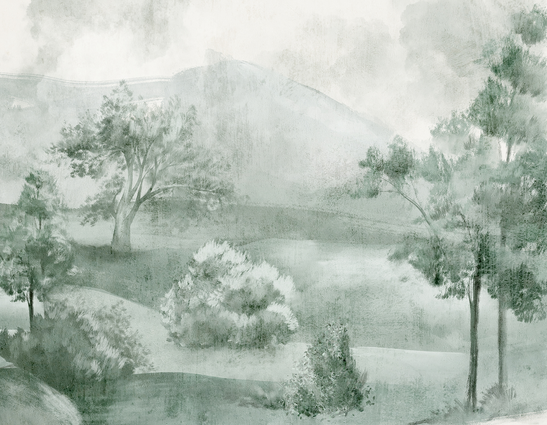 A landscape with trees and mountains A landscape with trees and mountains