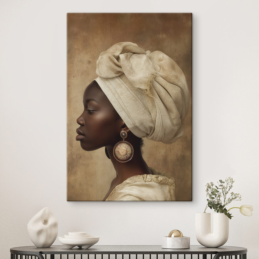 Een vrouw met een hoofddoek