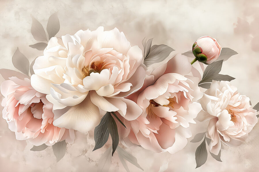 Een groep bloemen op een witte achtergrond
