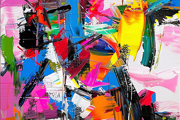 Een schilderij van verschillende kleuren Een schilderij van verschillende kleuren