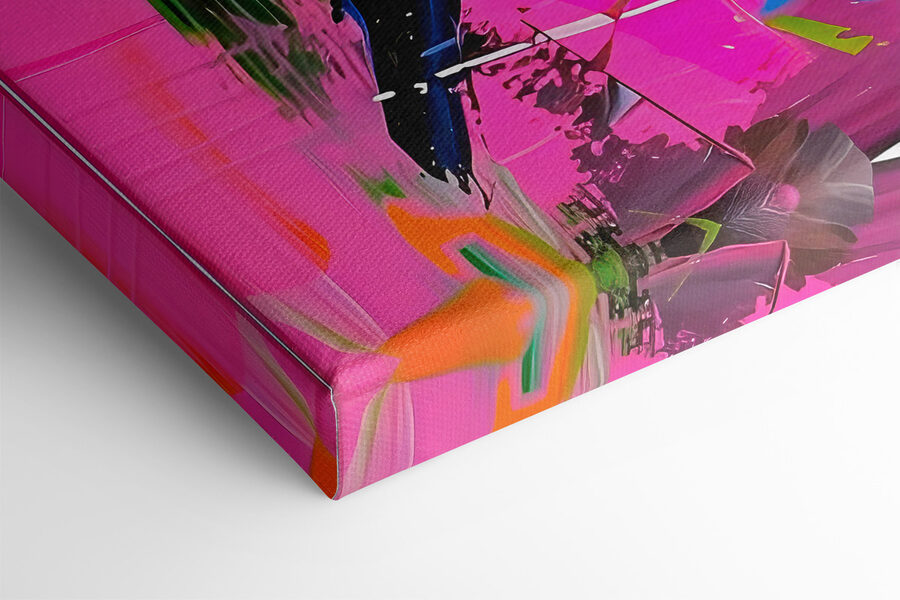 Een schilderij van verschillende kleuren