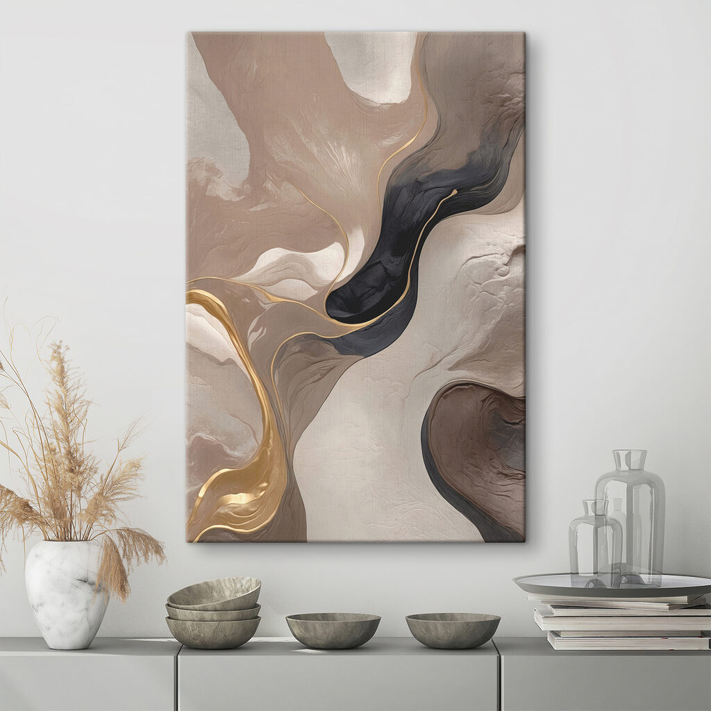 A close up of a painting