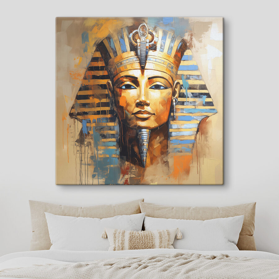 Een schilderij van een Egyptische koningin