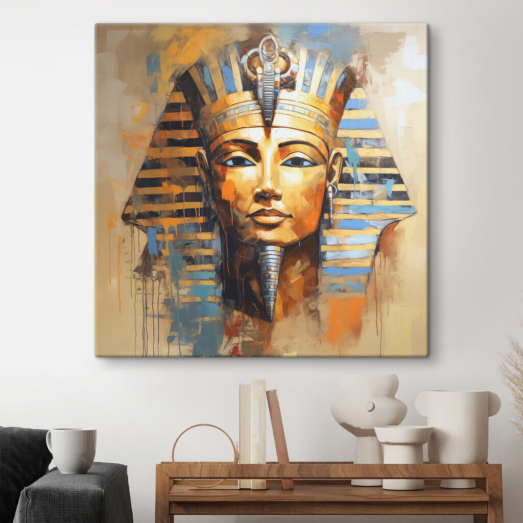 A painting of a egyptian queen