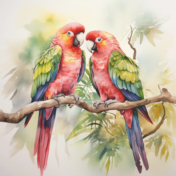Twee vogels op een tak Twee vogels op een tak