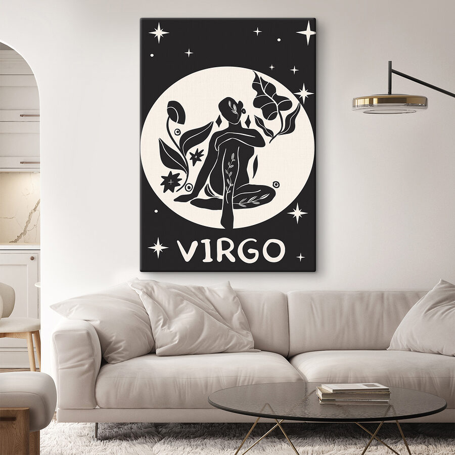 Een zwart-wit tekening van een vrouw zittend in een lotushouding Een zwart-wit tekening van een vrouw zittend in een lotushouding