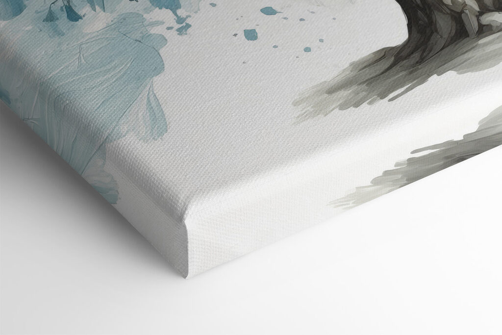 A tree with blue leaves