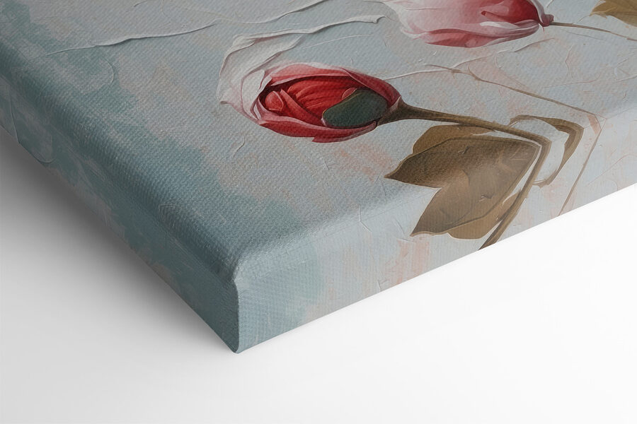 Een schilderij van een bloem Een schilderij van een bloem