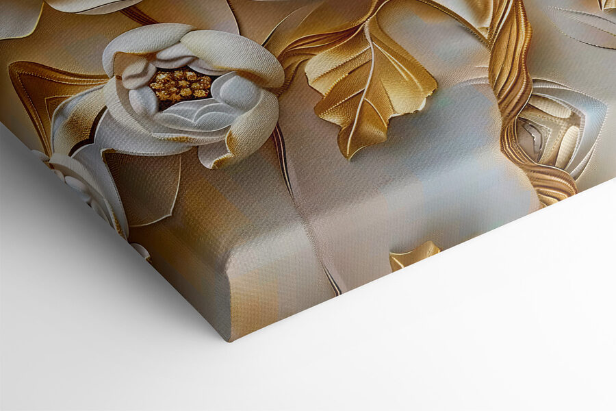 Elegant bloemmotief met witte bloemen