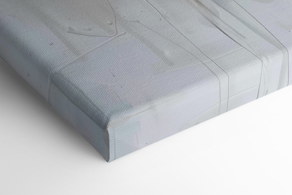 A painting of flowers on a wall