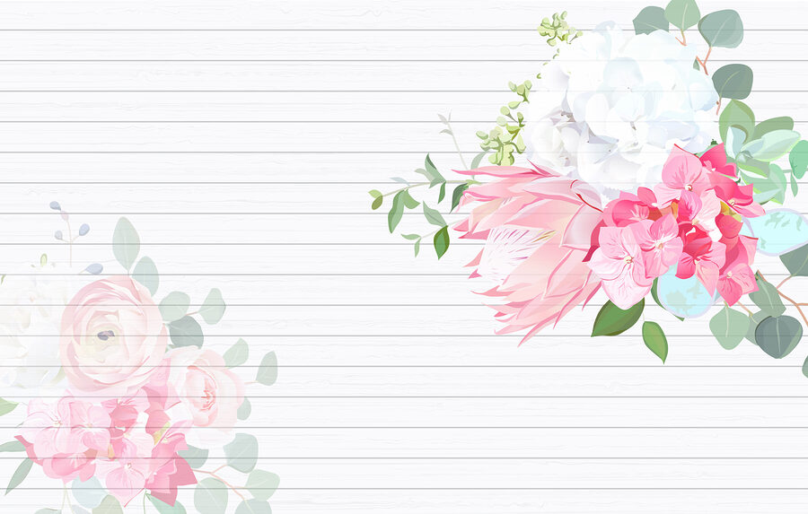 Een witte en roze bloemen op een witte achtergrond