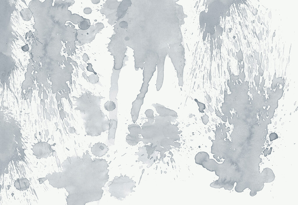 A group of blots on a white surface