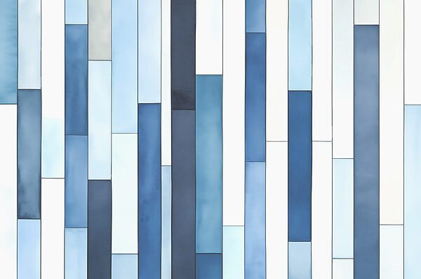 Een blauw-wit gestreepte muur Een blauw-wit gestreepte muur