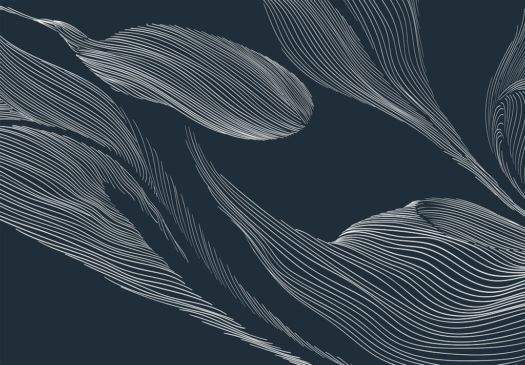 A white lines on a blue background