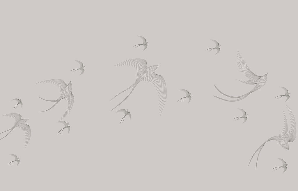 Een groep vliegende vogels Een groep vliegende vogels