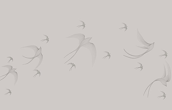 Een groep vliegende vogels Een groep vliegende vogels