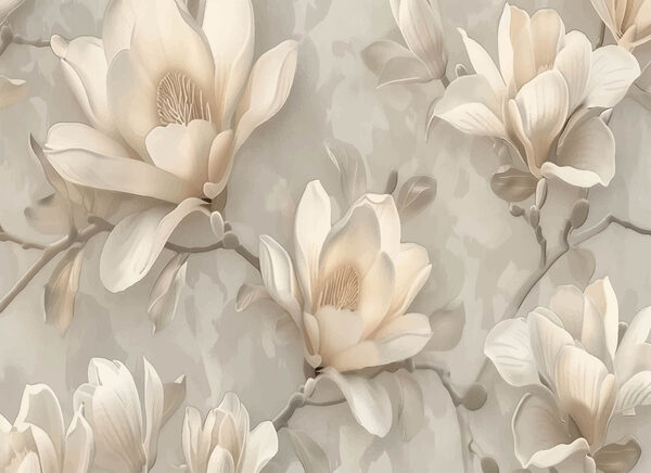 Een behang met bloemen Een behang met bloemen