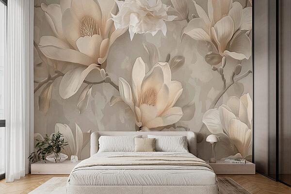 Een behang met bloemen Een behang met bloemen