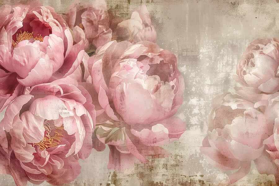 Een groep roze bloemen