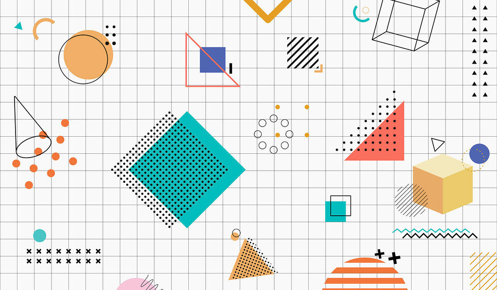 Een patroon van geometrische vormen Een patroon van geometrische vormen