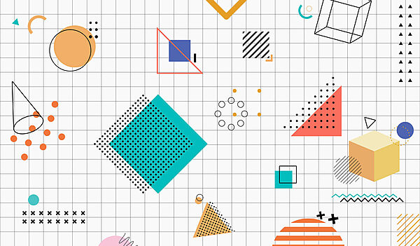 Een patroon van geometrische vormen Een patroon van geometrische vormen